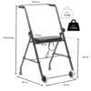 Rollator 2 roues classic aluminium