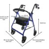 rollator 4 roues aluminium